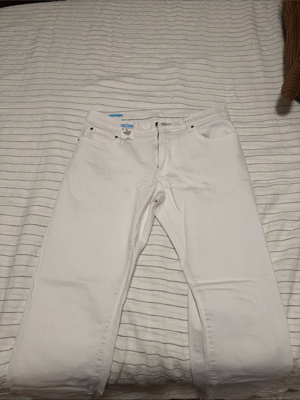 Men's Straight White Jeans - Classic Straight Fit